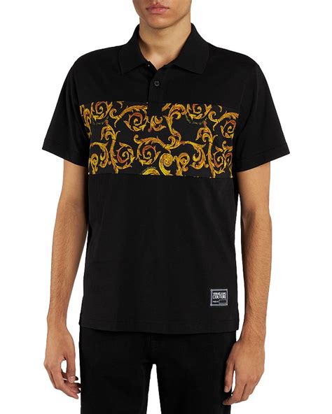 Versace Jeans Couture Baroque Panel Polo Shirt 